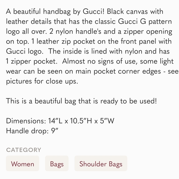 Preowned Gucci Canvas Tote - Picture 15 of 15